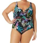 Terra & Sky  Women's Plus Floral Molded Cup One-Piece Swimsuit 4x Photo 0