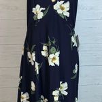 Olivia Grey Navy Maxi Floral Dress Size Large juniors Photo 6