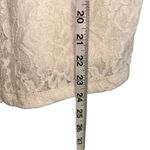 Off White Lace Floral Design Strapless Romper Jumpsuit Women’s Size Medium Style Photo 1