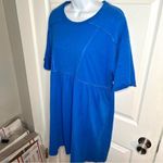 NouveauMonde Women's Cotton Casual Tshirt Royal Blue Dress Mini Tiered S Photo 4