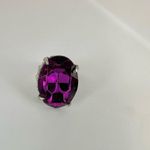 Pink oval rhinestone cocktail ring Photo 5