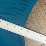 Prom Bridesmaids Dress Women L Blue Twist Sweetheart Fit Flare Lined Sleeveless Size L Photo 6