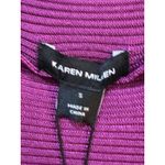 Karen Millen Women's Drape Knit Bat Wing Pencil Midi Dress Size Small Purple Photo 7