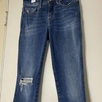 frame denim FRAME Le Raw Edge Ripped Crop Skinny Jeans In Washington Square Sz 26 $200 Photo 3