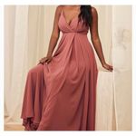 Lulus Lulu’s All About Love Rusty Rose Maxi Dress Prom Formal Long Gown Pink Women’s S Photo 3