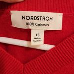Nordstrom  Red Samba Knit Slouchy Classic Casual V-Neck Pullover Sweater Size XS Photo 4