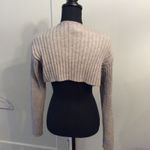 Princess Polly  Aytan Bolero Sweater Beige S/M Ribbed Knit Photo 4
