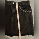 Honey Punch  black denim mini skirt size M Photo 3