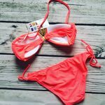 STYLISH SWIM Palm Springs Bikini Boho Medallion Orange Side Tie Bottom Small Photo 3