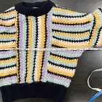 ZARA  CROP SWEATER WOMENS SMALL CHUNKY KNIT BALLOON SLEEVE Photo 3