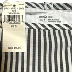 Aerie NWT American Eagle Seersucker Stripe Ruffle Bikini Bottom Black White Sz S Photo 3