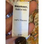 World Market Dress Women Small White Yellow Floral Paisley Maxi Boho Cottagecore Photo 9