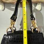 Laurent Effel Women Black Nylon And Croc Trim Mini Bag Drawstring Gold Detail N Photo 13