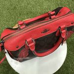 Coach Canvas Mini Bennett Brown Rose Floral Red Photo 8