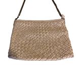FALOR WOVEN NATURAL TAUPE LEATHER DETACHABLE CROSSBODY "LONDRA" BAG Tan Photo 4