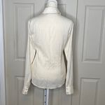 Black up Snap Closure Accent Textured Cream Shirt Approx Small A30 White Photo 8