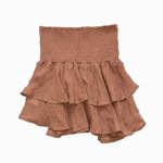SheIn Ruffle Tan Skirt Photo 1
