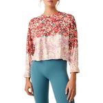 FP Movement Free People Inspire Printed Layer Faded Poppy Red Small NWT Photo 1