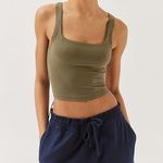 Urban Outfitters  Sweet Thing Ribbed Tank Top In Green Photo 1