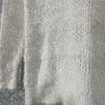 Gibson Latimer  White & Metallic Thread Open Weave Sweater - Size Medium - Stripe Photo 2