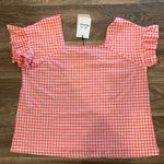 Barbour  NWT short sleeve knit shirt.  Size: XL.  Pink / white checkered. Photo 0