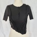 Black Cut Out Crop Top Photo 1