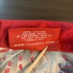 LAVAHUT Hawaiian Sleeveless Button Up Shirt Red Tropical Palm Hibiscus Women's S Photo 3