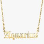 Zodiac  Necklace, Horoscope Birth Star Sign Letter Astrology Constellation Photo 0