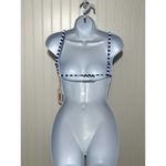 Solid & Striped  Lulu Top‎ Azure Stripe V-Neck Bikini Swim Top Navy Blue White XS Photo 8