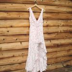 Mac Duggal   White Multicolor Floral Print Sleeveless Ruffled High-Low Gown Photo 6