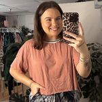 Free People  Forever Yours Cropped Short Sleeve Tee Pink Size XS Photo 0