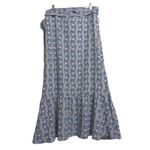 Hill House The Mirabel Skirt Trailing Vine Blue Linear Floral Poly Crepe XL New Photo 4