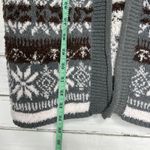 POL Knit Cardigan Sweater Green Size Small Snowflake Chenille Boho Photo 6