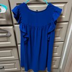 Umgee  Blue Mini Dress with Ruffle Sleeves Photo 2