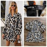 SheIn  Leopard Dress Animal Print Long Sleeve Large Boho Party Photo 3