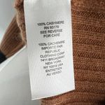 Elie Tahari 100% Cashmere Ribbed Crewneck Sweater Camel Brown Black Size Large Photo 8