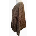 J.Jill  Brown Embroidered Cotton 3-Button Blazer - XL Photo 1