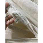 Cloth & Stone  Linen Drawstring Wide Leg Crop Jumpsuit Natural Color Sz M Photo 3