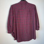 Natural Life Flannel Dawson Tunic Puff Sleeve Oversized Berry Sz Sm Boho Photo 8
