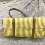 Dooney & Bourke Yellow and White Striped Barrel Bag Photo 7