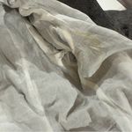 ZARA Black & White Long Sleeve Asymmetrical Button Tie Waist Coat Size L Photo 9