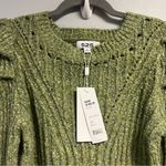 525 America Sweater Pointelle Knit Wool Blend Pear Green Sweater S NWT Revolve Photo 6