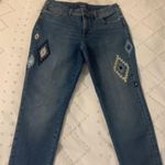 CHAPS Ladies size 8 Blue Denim Jeans by  Cute Embroidered Designs Inseam 28.5 Photo 2