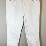Soft Surroundings  White Crochet Hem Jeans size 12‎ Photo 0