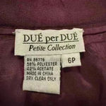 Women’s Purple Due Per Due Dress Pants Size 6P Photo 2