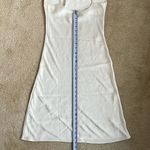 Aritzia Wilfred Only Satin Cowlneck Slip Midi Dress Light Birch XS Extra Small White Photo 11