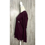 Victoria's Secret PINK Women's Maroon Long Sleeve Pullover Shirt Size Small Photo 4