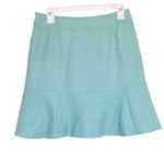 Gap Womens Skirt Sz 4 Green Wool Blend Trumpet Flare Mini Lined Bohemian Chic Photo 1