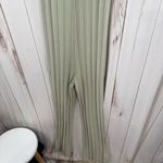 ZARA  Women’s Small Green Ribbed Jumpsuit Wide Leg Photo 5