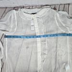 J.Crew Ruffle button-up shirt in crinkle chiffon in Ivory 2 NWT Photo 10